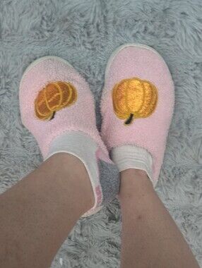 WW Used Slippers with Golden Pumpkin Worn Slippers
